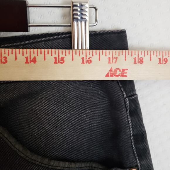 One‎ X One Teaspoon Womens Sz 32 Vanguard Mid-Waist Denim Skirt Distressed Black - Picture 5 of 11